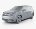 Chevrolet Orlando з детальним інтер'єром 2014 3D модель clay render