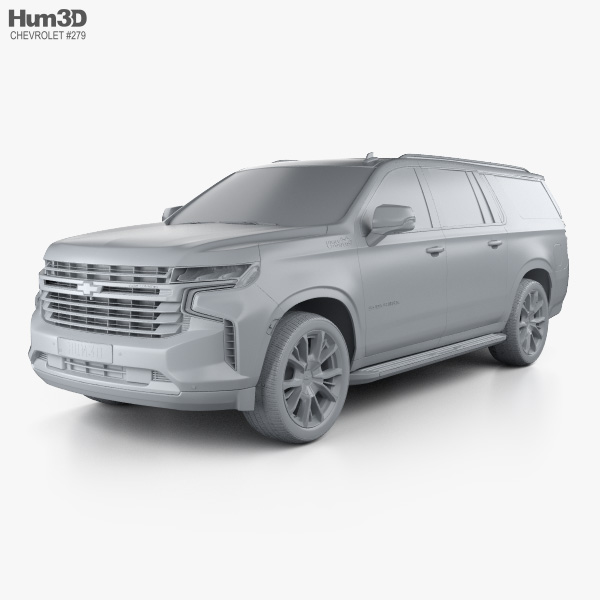 Chevrolet Suburban High Country 2022 3D model - Vehicles on Hum3D