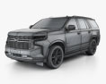 Chevrolet Tahoe RST 2022 3d model wire render