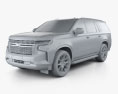 Chevrolet Tahoe RST 2022 3d model clay render