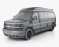 Chevrolet Express Explorer Limited SE LWB 2022 3D-Modell wire render
