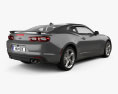 Chevrolet Camaro SS with HQ interior and engine 2022 3d model back view