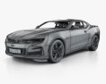 Chevrolet Camaro SS with HQ interior and engine 2022 3d model wire render