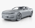 Chevrolet Camaro SS with HQ interior and engine 2022 3d model clay render