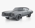Chevrolet Chevelle SS 454 hardtop coupe 1971 3d model wire render