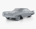 Chevrolet Impala Sport Coupe 1959 3d model clay render