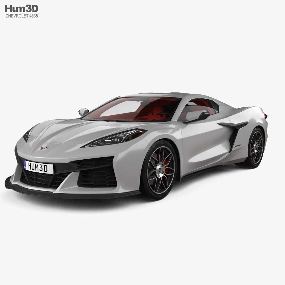 Chevrolet Corvette Z06 coupe  with HQ interior and engine 2023 3D model