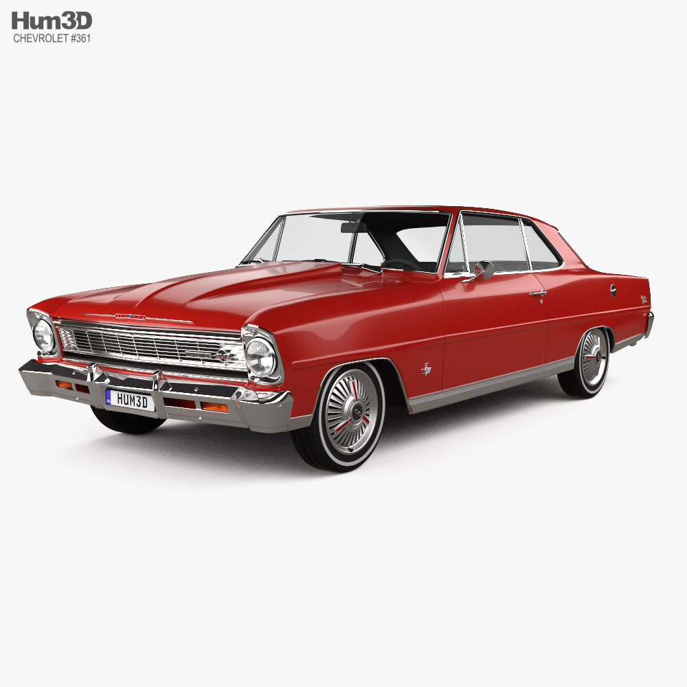 Chevrolet Nova hardtop coupe SS 1966 3D модель