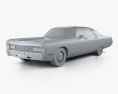 Chrysler Imperial LeBaron 4 porte Hard-top 1971 Modello 3D clay render