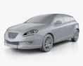 Chrysler Delta 2013 3d model clay render