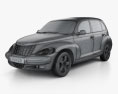 Chrysler PT Cruiser 2010 3D-Modell wire render