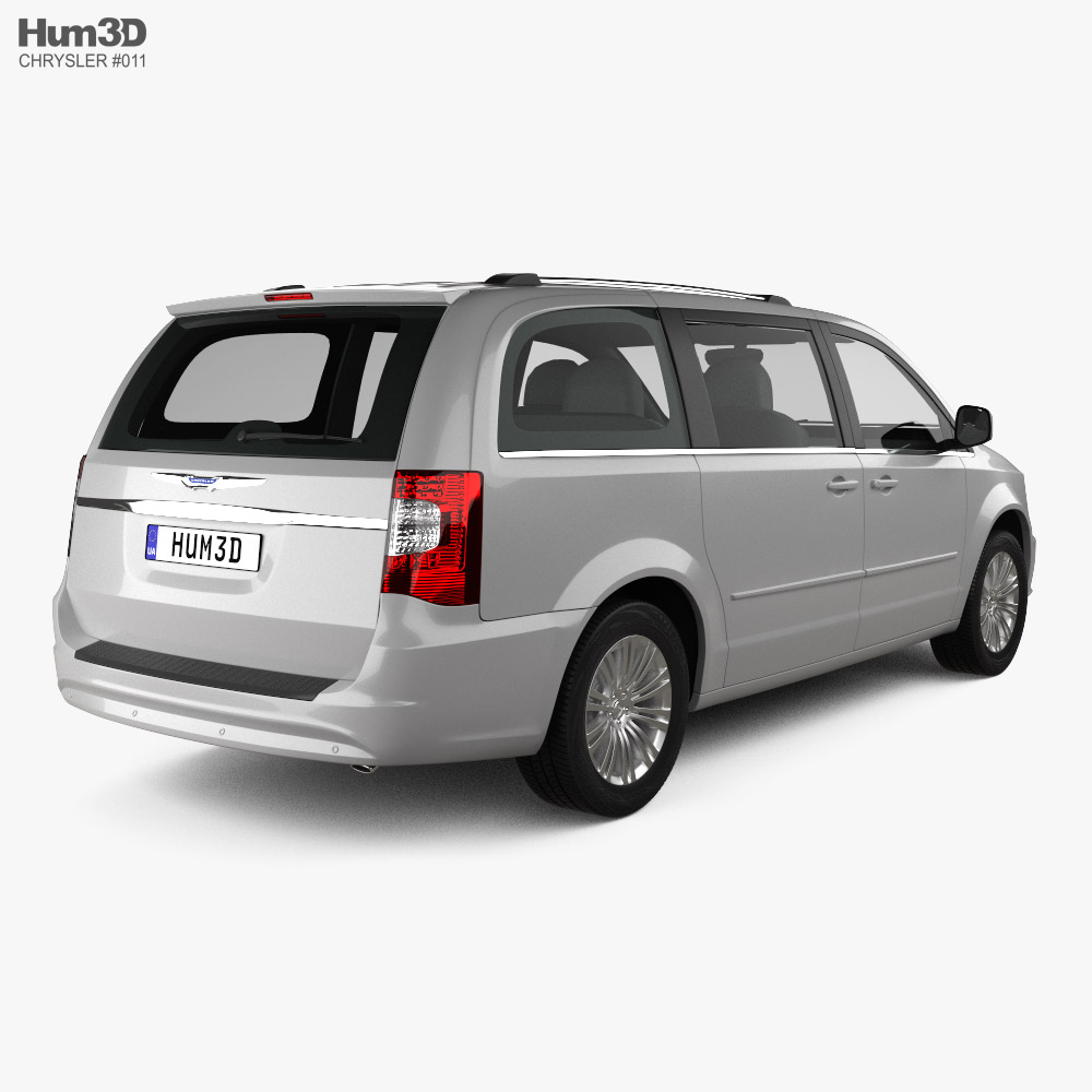 Chrysler Town Country 2012 3d model back view