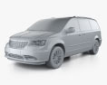 Chrysler Town Country 2012 3d model clay render