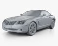 Chrysler Crossfire coupé 2007 Modello 3D clay render