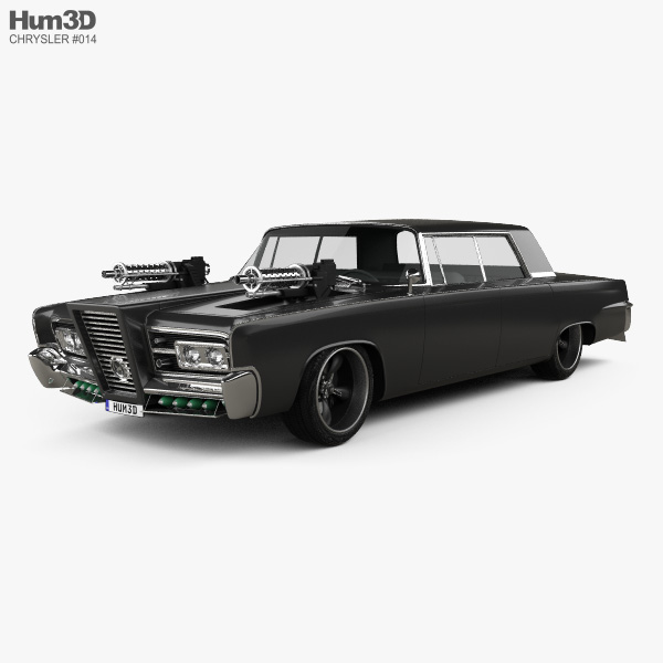 Chrysler Imperial Crown Green Hornet Black Beauty 1965 Modelo 3D