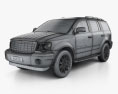 Chrysler Aspen 2009 3D модель wire render