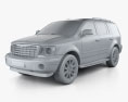 Chrysler Aspen 2009 3D模型 clay render