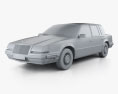 Chrysler Imperial 1993 3d model clay render