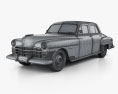 Chrysler New Yorker sedan 1950 3d model wire render