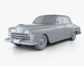 Chrysler New Yorker sedan 1950 3d model clay render