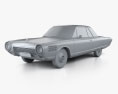 Chrysler Turbine 1963 3d model clay render