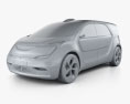 Chrysler Portal con interni 2017 Modello 3D clay render
