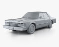 Chrysler LeBaron Medallion sedan 1978 3d model clay render