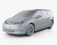 Chrysler Voyager 2022 3d model clay render