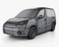 Citroen Berlingo Kastenwagen L1 2011 3D-Modell wire render