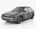 Citroen ZX 5 puertas hatchback 1991 Modelo 3D wire render