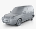 Citroen Berlingo Van 2013 3D-Modell clay render