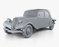 Citroen Traction Avant 1934 3d model clay render