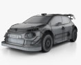 Citroen C3 WRC 2022 3d model wire render