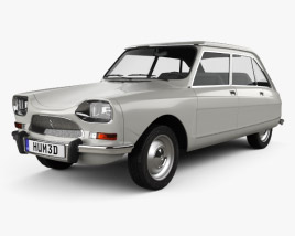 3D model of Citroen Ami 8 1969