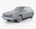 Citroen GSA 1979 3Dモデル clay render