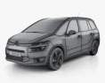 Citroen C4 Grand Picasso 2016 3d model wire render