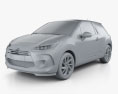 Citroen DS3 coupe 2016 3d model clay render