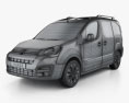 Citroen Berlingo Multispace 2018 3D-Modell wire render