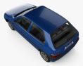 Citroen Saxo 2003 3d model top view