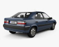 Citroen Xantia hatchback 2002 3d model back view