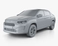 Citroen C3 L sedan 2022 3d model clay render