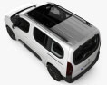 Citroen Berlingo mit Innenraum 2018 3D-Modell Draufsicht