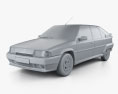 Citroen BX GTi 16V 1994 Modello 3D clay render