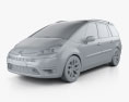 Citroen C4 Picasso Grand 2009 3D-Modell clay render