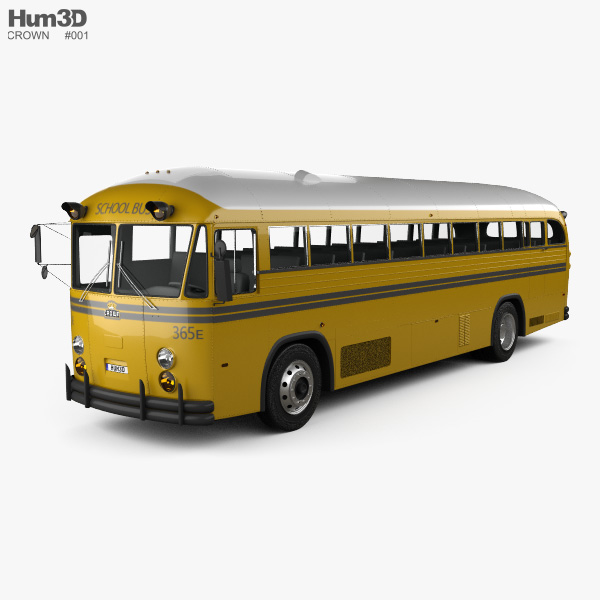 Crown Supercoach 버스 1977 3D 모델 
