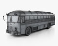 Crown Supercoach bus 1977 3d model wire render