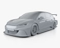 Cupra Leon e-Racer 2022 3Dモデル clay render