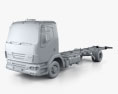 DAF LF Chassis Truck 2014 3d model clay render
