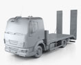 DAF LF Car Transporter 2014 3d model clay render