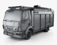 DAF LF Fire Truck 2014 3d model wire render